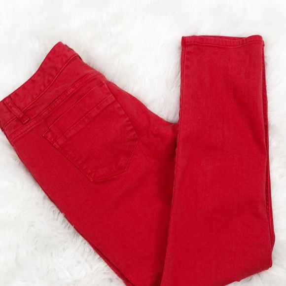 Mossimo Premium Denim Skinny Jeans Size 4 Red - Picture 6 of 7